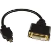 Image de StarTech 20cm Micro HDMI Male To Dvid (DVI, 20 cm), Adaptateur données + vidéo, Noir