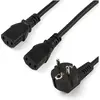 Image de StarTech Câble d'alimentation C13 de 2m - Schuko CEE7 vers 2x C13 - Câble d'alimentation Y - Câble pour (2 m), Câble d'alimentation, Noir