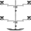 Image de StarTech ARMQUADSS Support de moniteur pour quatre écrans (jusqu'à 32" VESA, b (Tables, 32", 8 kg), Support de moniteur, Argent, Noir