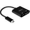 Image de StarTech USB de type C vers (USB-C, DP, 4.30 cm), Adaptateur données + vidéo, Noir