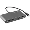 Image de StarTech TB3DKM2DPL (Thunderbolt, 4 ports), Station d’accueil + hub USB, Gris