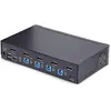 Image de StarTech com Switch KVM DisplayPort 4 Ports - 8K 60H/4K 144Hz, Écran Unique, DisplayPort 1.4, 2 Port, Commutateur KVM, Noir