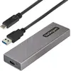 Image de StarTech com USB-C 10Gbps to M.2 NVMe or M.2 SATA SSD Enclosure - Tool-free External M.2 PCIe/SATA N (M.2), Boîtier pour disques durs, Gris