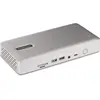 Image de StarTech com 132UE-TB4USB4DOCK, Kabelgebunden, Thunderbolt 4, 98 W, 3,5 mm, 10,100,1000,2500 Mbit/s (7 ports), Station d’accueil + hub USB, Gris