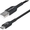 Image de StarTech Cable USB-A to USB-C 1m Black (1 m, USB 2.0, 15 W), Câble USB