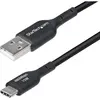 Image de StarTech Cable USB-A to USB-C 2m Black (2 m, USB 2.0, 15 W), Câble USB