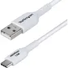 Image de StarTech Cable USB-A to USB-C 2m White (2 m, USB 2.0, 15 W), Câble USB