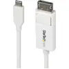 Image de StarTech Cable USB-C to DisplayPort 1.2, 4K, 2m (1.90 m), Câble vidéo, Blanc