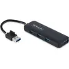 Image de StarTech 4-Port USB-A Hub 5gbps Portable Powered Nms Ns Ctlr (USB-A, 4 ports), Station d’accueil + hub USB, Noir