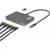 Image de StarTech USB-C To Quad HDMI Adapter Adapter 4k 60hz HDMI (USB-C, 1 portion), Station d'accueil + hub USB, Gris
