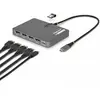 Image de StarTech USB-C To Quad DP Adapter Adapter 4k 60hz Displayport (USB-C), Station d’accueil + hub USB, Gris