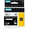 Image de Dymo, Ruban d'étiquetage, Rhino 12mm noir sur Perm Poly clair (1.20 cm, Transparent)