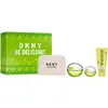 Image de DKNY, Set cadeau beauté, Donna Karan be DELICIOUS(W)(H/B)4PC SET(3.4oz edp sp,15 ML edp sp,3.4oz Body Lotion,Pouch) (Coffret de parfum)