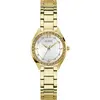 Image de Guess, Montre, P GLD CS W/ CRYS / SUN WHT DL / P GLD BRCT Montre-bracelet, Or, (Montre avec pierre précieuse, 30 mm)