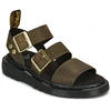 Image de Sandales plates Dr. Martens Gryphon Strap Sandal DMs Olive Wyoming femme