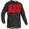 Image de Fly Racing F-16 Motorcross Jersey, zwart-rood, afmeting XL voor man