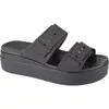 Image de Crocs, Femmes, Sandales, W's Brooklyn Buckle Low Wedge, Noir, (37)
