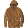 Image de Carhartt Midweight Sleeve Logo Hoodie, bruin, afmeting 2XL voor man