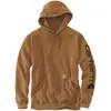 Image de Carhartt, Hommes, Pull-over, Sweat à capuche avec logo en manches, Marron, (XXL)