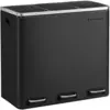 Image de Songmics Poubelle de tri 3 x 18,0 l noire, Poubelle, Noir