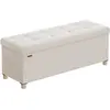 Image de Songmics, Banc, Banc de rangement 110 x 38 x 40 cm, velours beige (110 cm)