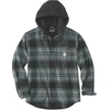 Image de Carhartt Flannel Fleece Lined Hooded Overhemd, grijs, afmeting 2XL voor man