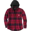 Image de Carhartt, Hommes, Pull-over, Veste à capuche en polaire flanelle, Rouge, (L)