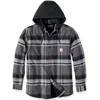 Image de Carhartt Rugged Flex Flannel Hooded Overhemd, zwart, afmeting L voor man