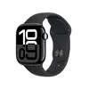 Image de Apple Watch Series 10 GPS + Cellular 42 mm Boîtier en Aluminium Noir de Jais avec Bracelet Sport Noir M/L
