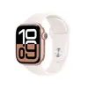 Image de Apple Watch Series 10 GPS + Cellular 42 mm Boîtier en Aluminium Rose Gold avec Bracelet Sport Rose Tendre M/L