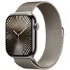 Image de Apple Watch Series 10 GPS + Cellular 46 mm Boîtier en Titane Naturel avec Bracelet Milanais Naturel M/L