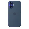 Image de Coque en silicone avec MagSafe pour iPhone 16 Denim