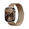 Image de Apple Watch Series 10 GPS + Cellular 46 mm Boîtier en Titane Or avec Bracelet Milanais Or S/M