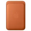Image de Apple Porte-cartes en tissage fin Roux orangé avec MagSafe pour iPhone