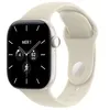 Image de Apple Watch Series 12 GPS + Cellular 46 mm Boîtier en céramique Pearl White avec Sport Band Sand - S/M