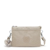 Image de Kipling Sac Bandoulière Riri Signature Beige Embossed Imprimé Petit Femme 60% Polyamide, 40% Recycled Polyamide