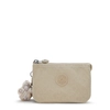 Image de Kipling Pochette Creativity S Signature Beige Embossed Imprimé Petit Femme 60% Polyamide, 40% Recycled Polyamide