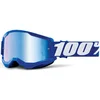 Image de 100% Strata 2 Chrome Motorcrossbril, wit-blauw voor man