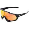 Image de 100%, Unisexe, Lunettes de sport, Speetrap Soft Tact shine (Soft Tact Black, Hiper Red), Noir