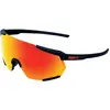 Image de 100%, Femmes, Lunettes de sport, Racetrap 3.0 (Soft Tact Black, Hiper Red), Rouge, Noir