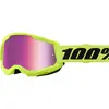 Image de 100%, Unisexe, Lunettes de sport, STRATA 2 Goggle Neon Yellow - Mirror Pink Lens (Jaune néon, Miroir Rose), Jaune