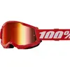 Image de 100%, Femmes, Lunettes de sport, STRATA 2 Goggle Red - Mirror Red Lens (Lentille rouge miroir, Miroir Rouge), Rouge
