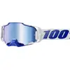 Image de 100%, Femmes, Lunettes de sport, ARMEGA Goggle Blue - Mirror Blue Lens (Blanc-bleu, Miroir Bleu), Bleu