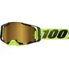 Image de 100%, Unisexe, Lunettes de sport, ARMEGA Goggle Neon Yellow - Mirror Gold Lens (Noir Vert, Miroir Or), Vert, Noir, Jaune