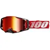 Image de 100%, Unisexe, Lunettes de sport, ARMEGA Goggle Red - Mirror Red Lens (Rouge noir, Rouge), Rouge