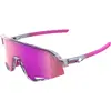 Image de 100%, Unisexe, Lunettes de sport, Slendale - Polished Translucent Grey - Purple Multilaye (Menthe translucide polie, Violet), Gris, Violet