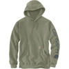 Image de Carhartt Midweight Sleeve Logo 2025 Hoodie, groen, afmeting XL voor man