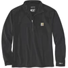 Image de Carhartt Force Ironwood Relaxed Half-Zip Mock Neck Sweatshirt, zwart, afmeting XL voor man