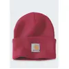 Image de Carhartt, Hommes, Bonnet, Strickmütze mit Umschlag Industry Rot, Rouge