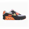 Image de Nike, Hommes, Baskets, Air Max 90 Light Smoke Grey Hyper Crimson Limelight, Orange, Jaune, Gris, (40)